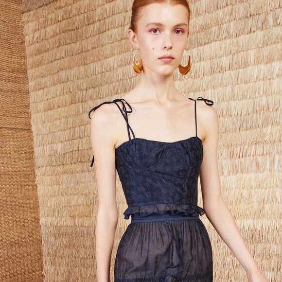 Ulla Johnson Isa Corset in Midnight - Picture 2 of 9